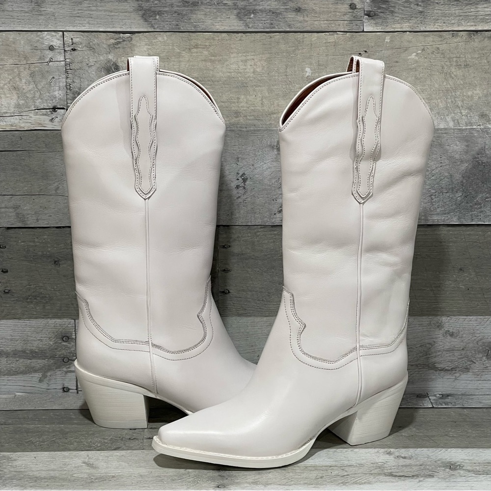 Jeffrey Campbell Women’s Floured Western Boot - White , size - 7. US